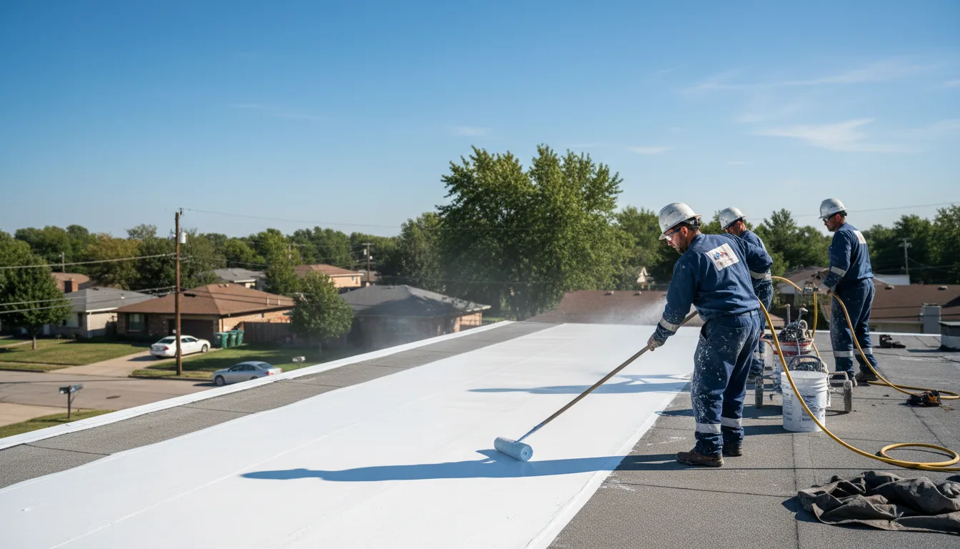 Commercial roof coating in Bishop, TX near me